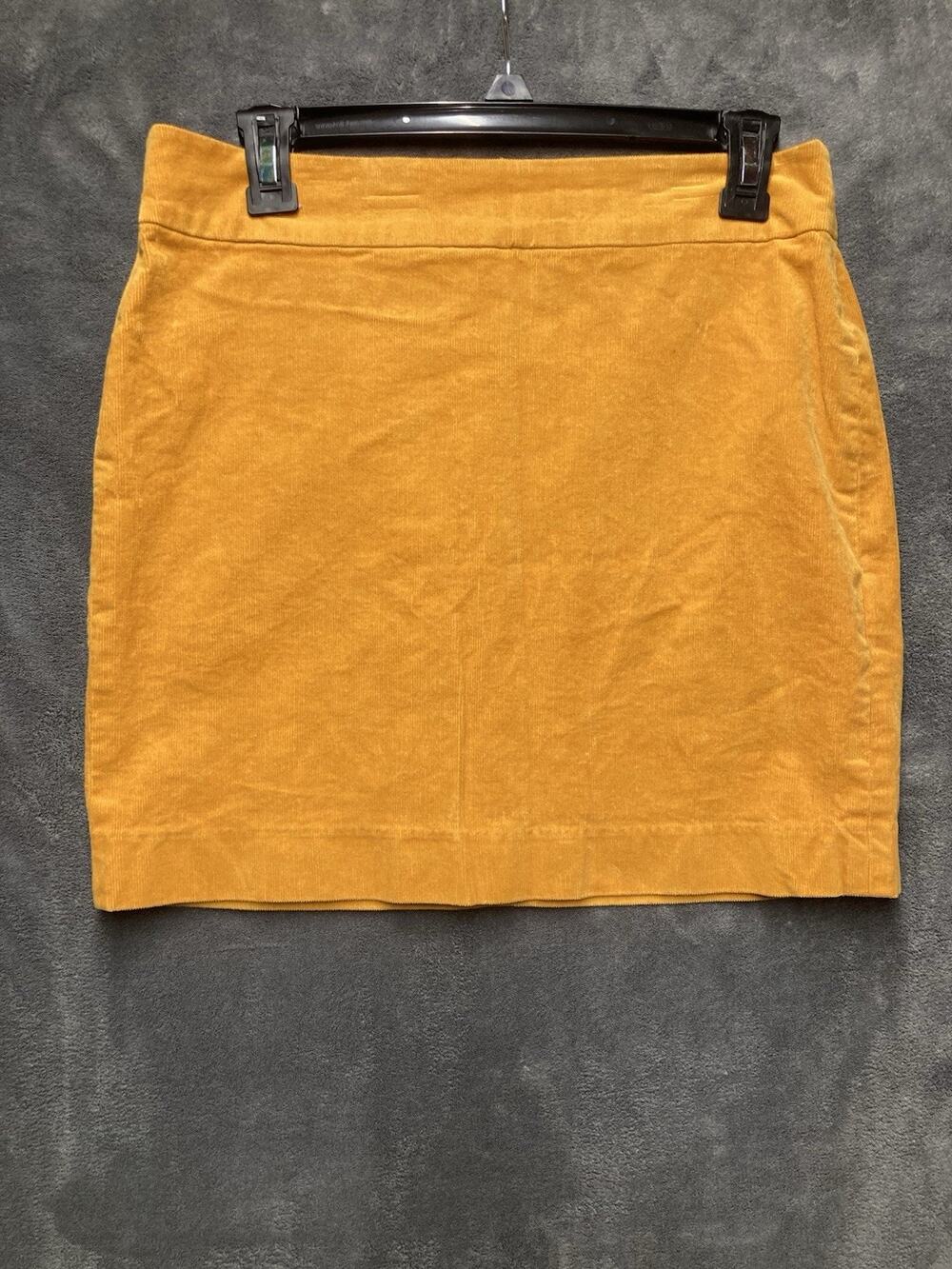 Banana Republic Corduroy Mustard Yellow Mini Skirt Sz 4 Boho Academia Fall